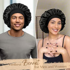 YANIBEST Bonnet for Men Hair Bonnet for Sleeping Double Layer Satin Bonnets for Black Women Curly Hair Braids