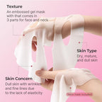 Torriden CELLMAZING Collagen Firming Gel Facial & Neck Sheet Mask (pack of 4) | Covering Neck Mask | 5D Collagen Complex, Amino Acid Complex, Peptide