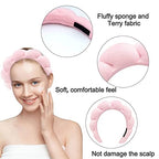 Headband for Spa, Makeup Removal, Shower, and Skincare - Sponge Headband (White)