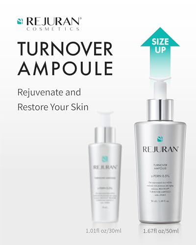 REJURAN® Turnover Ampoule, c-PDRN®, Larger Size for Extended Use (1.69 fl oz) - Anti-Aging Face Serum for Firmness, Radiance, and Youthful Skin, Korean Skin Care.