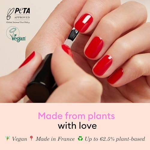 Manucurist • Green Flash Top Coat • Vegan LED Gel Nail Polish Top Coat • 12-Free • Plant-Based Ingredients • Made in France • 0.5 fl oz