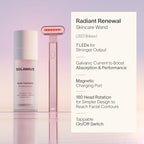 Solawave 4-in-1 Radiant Renewal Facial Wand & Skin Therapy Serum Bundle | Red Light Therapy for Face and Neck | Galvanic Skincare Wand & Massager | Anti-Aging Wrinkle Reduction | Solawave Original