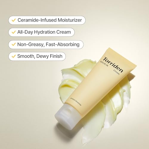 Torriden SOLID IN Ceramide Cream 70ml (2.36 fl. oz.) | Ceramide Moisturizer for Healthy Skin Barrier, Soothing, Nourishing | 5 types of Ceramide, Allantoin, Panthenol