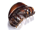 Hair Claw for Women, 4 Inch Pretty Hair Clip, Hair Grip for Thick Hair, Coffee and Niagara blue