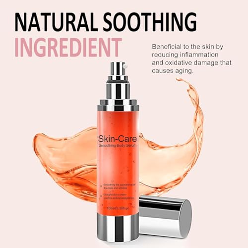 B Glossy Body Serum for Wrinkles, B Glossy Smoothing Body Serum for Wrinkles, Anti-Aging & Wrinkle Smoothing Formula, Infused with Hyaluronic Acid, Glycerin, Vitamin E, Hydrating & Firming 3.38FL.OZ