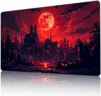 MTG Playmat Non-Slip Rubber Backing Printing Commander Board Game Desk Mat Duel Mat TCG PTCG Playmat 24x14 inches and Free Storage Bags (Castle 2)
