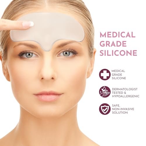 Forehead Wrinkles Reusable Silicone Patches - Anti-wrinkle Facial Tape Mask For Deep Frown Lines Removal - Overnight Wrinkle Remover Patch - Antiwrinkle Skincare Face Eye Anti Line Eraser Sheets