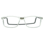 Clic Magnetic Reading Glasses for Men or Women, Soft Foldable Band, Computer Readers, Barat (M-XL, Clear, 1.50 Magnification)