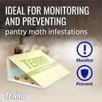 TERRO T2900 (Pack of 2) Pantry Moth Traps - Traps grain moths, flour moths, meal moths, and seed moths, (Packaging May Vary)