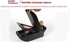 OQHAIR Armrest Box Dual Layer Car Armrest Cup Holder Center Centre Console Storage Box Tray Leather For VW For Polo Mk4 2002-2009 (9N/9N3)