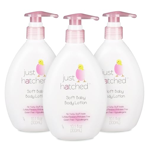 Soft Baby Body Lotion Multi-Pack - Lightweight, Soothing Moisturizer, Cozy Yummy Fragrance, Made with Essential Oils, No Yucky Stuff & Harsh Ingredients, 10.1 fl oz (3 Pack)