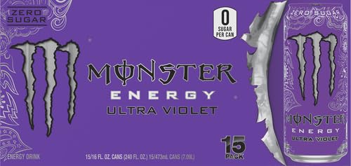 Monster Energy Ultra Violet, Sugar Free Energy Drink, 16 Ounce