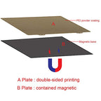 FYSETC 3D Printing Platform 300x300 Build Plate - Double Sided Textured PEI Spring Steel Sheet: Powder Coated Flexiable Texture Build Surface with Magentic Sticker Comaptible with 3D Printer TAZ 6