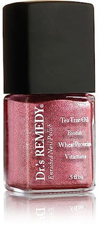 Dr’s Remedy Enriched Nail Polish: Non Toxic, All Natural, and Organic - Doctor Formulated: Strengthens, Restores, Heals, and Protects '24-Free' - REFLECTIVE Rose