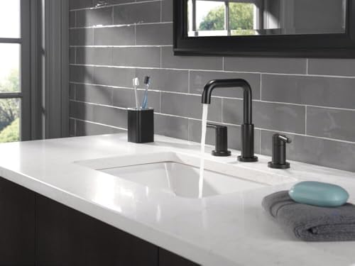 Delta 35849LF-BL Nicoli Bathroom Faucet, Lever Handle, Matte Black