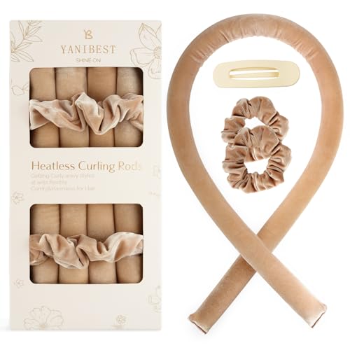 Yanibest Heatless Hair Curler to Sleep in, Overnight curl headband, No Heat Hair Curler Set with Hair Clip Scrunchies for Styling