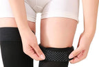 TOFLY® Thigh High Compression Socks for Women & Men (Pair), Open Toe, Opaque, Firm Support 30-40mmHg Graduated Compression Hose, Medical Compression Stockings for Varicose Veins, Edema, DVT, Black 4XL