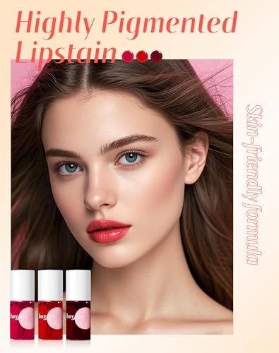 Lip Tint Stain Set, Lip Stain Long Lasting Lightweight Waterproof, Transfer-Proof, Non-sticky, Lip Makeup Matte Finish