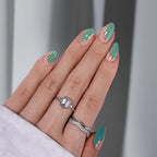 BTArtbox Press On Nails Almond - Spring Green French Tip Press On Nails Short for Gift, Light Weight Nail Tips, Natural Fake Nail with Glue, Glue On Nails in 16 Sizes - 30 Nail Kit, Turquoise