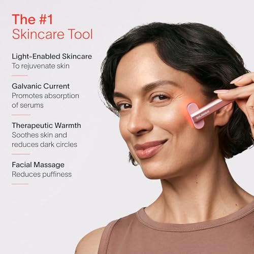Solawave 4-in-1 Radiant Renewal Facial Wand | Red Light Therapy for Face and Neck | Galvanic Skincare Wand & Facial Massager | Anti-Aging Wrinkle Reduction | Solawave Original