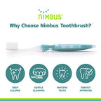 Nimbus Extra Soft Toothbrushes (Regular Size Head), Periodontist Design Tapered Bristles for Sensitive Teeth and Receding Gums, Individually Wrapped Plaque Remover Travel Toothbrush (5 Pack, Colors May Vary)