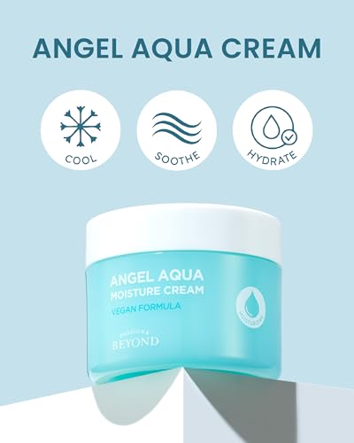 Spring Event BEYOND Angel Aqua Cream (5.1fl oz) - Instant Cooling, Hydrating, Soothing Lightweight Face Gel Moisturizer, Sleeping Mask. Korean Skin Care, Vegan. Cica, Hyaluronic Acid, Panthenol.
