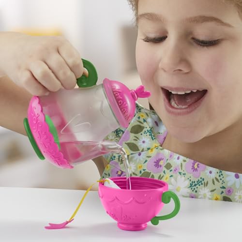 Baby Alive Bubbly Tea Party Berry Boo Doll with Teapot Accessories, Black Hair, 11 Inches, Toys for 3 Year Old Girls and Boys & Up