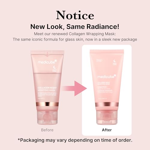 medicube Collagen Wrapping Mask Twin Pack with Jelly Brush- 2 Collagen Wrapping Masks + Jelly Brush