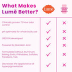 Lume Whole Body Deodorant - Invisible Cream Tube - 72 Hour Odor Control - Aluminum Free, Baking Soda Free, Skin Safe - 3.0 ounce (Pack of 3) (Toasted Coconut, Soft Powder & Clean Tangerine)