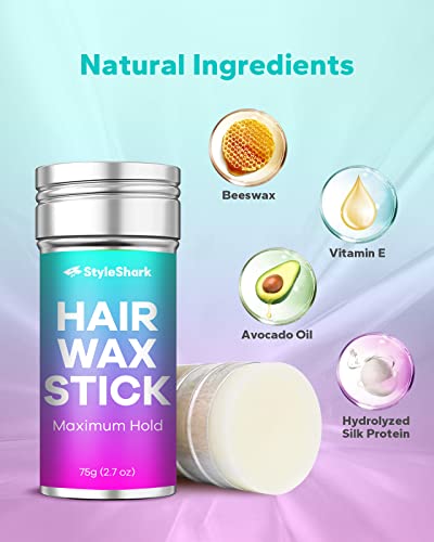 Slick Hair Wax Stick (2 Count), Gel Stick for Hair Wig (2.7 Ounce*2) Hair Styling Products