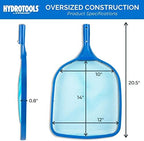 Swimline HYDROTOOLS 8025 Aluminum Reinforced Leaf Skimmer Net Head Cleaner For Swimming Pool Spa Fountain Pond Hot Tub Leaves Bugs Debris Fine Cleaning Maintenance Heavy Duty Extra Large