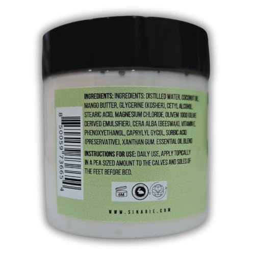 Sweet Dreams Magnesium Emulsified Body Butter, 4 oz., 1 Count | Mango Butter | Premium Magnesium Oil | Natural Ingredients | Magnesium Lotion | Eucalyptus + Peppermint