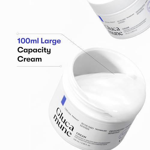 VT COSMETICS Glucamune Cream, Soothing&Calming, Light-weight Cream, Vegan mucin for All Skin Types (3.38 fl Oz/100ml)
