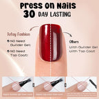 Press on Nails Short - Chameleon Cat Eye Press on Nails, Square Glue on Nails False Nails, Bt Art Box Press On Nails, Soft Gel x Coat Nails False Nails in 16 Sizes -160PCS Soft Gel Fake Nails Kit