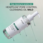 ANUA Gentle Double Cleanser Duo for Facial Cleansing : Heartleaf Pore Control Cleansing Oil Mild & Hydrating Gentle Foaming Cleanser for Double Cleansing, Daily Facial Cleanser, Korean Skincare