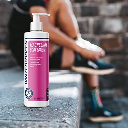 Wintergreen Magnesium Lotion, Pure Magnesium PCA, Shea Butter, Arnica Montana, Seed Oil, & Vitamin E, 8.5 Fl Oz (250 ml)