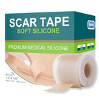 Medical Grade Silicone Scar Tape for Surgical Scars (1.6" x 120" - 3M) Professional Silicone Scar Sheets Scar Treatment for Face Wrinkles, C Section Recovery, Keloid Bump Removal Silicone Scar Patches