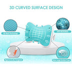 Comfortable Bath Pillow with Suction Cups, Supports Neck and Shoulders Home Spa Pillows for Bathtub, Hot Tub, Bathtub Head Rest Pillow Relax & Comfy - Blue