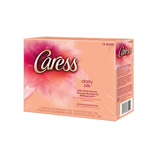 Caress Beauty Bar, Daily Silk 4 oz, 12 Bar, (Pack of 2)