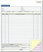Adams Purchase Order Book, 8.38 x 10.69 Inch, 3-Part, Carbonless, 50 Sets, White, Canary and Pink (TC8131)