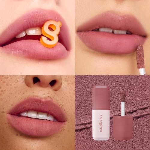 COLORGRAM NUDE BLUR TINT 07 GEEK ROSE | Soft Velvet Matte Lip Stain & Cheek Tint