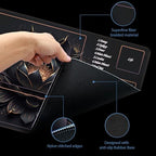 MTG Playmat TCG Playmat -Includes Storage Tube and 7 Dice-Experience Top-Tier Quality and Edge-Locking Waterproof and Non-Slip Mat! (playmat with Zones, Black Lotus)