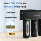 Waterdrop TSB 8 Layer High Capacity Under Sink Water Filter, Reduces PFAS, PFOA/PFOS, Fluoride, Chlorine, Bad Taste & Odor, with Dedicated Faucet, NSF/ANSI 42 Certified Element, USA Tech