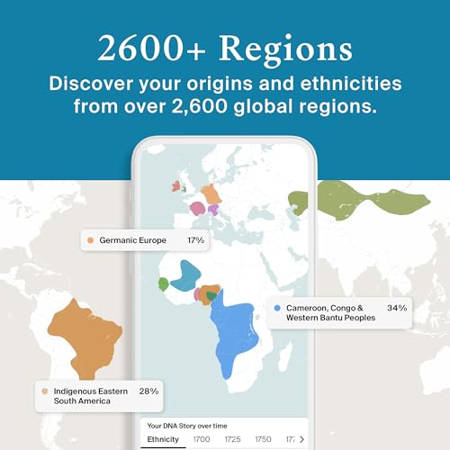 AncestryDNA Genetic Test Kit: Personalized Genetic Results, DNA Ethnicity Test, Origins & Ethnicities, Complete DNA Test