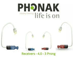 Wire for Phonak Hearing Aid Receiver 4.0 2M Left (Blue) - Compatible with Phonak & Unitron Hearing Aids, Medium Power Replacement (1 PCS)