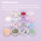 5 Gram Sample Containers with Lids, 200 Count 5ML Sample Jars, Empty Cosmetic Containers with Lids, Small Makeup Travel Containers for Glitter, Lotion, Cream, Beads, with Labels, Mini Spatulas