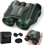 Compact Binoculars for Adults and Kids - Deesoo 20x25 Mini Lightweight High Powered Binocular for Bird Watching - Easy Focus Small Pocket Binoculars for Travel Concert Hunting Hiking