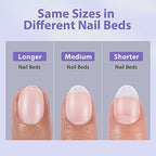 Extra Short Almond Nail Tips - BTArtbox XCOATTIPS Gel Nail Tips Natural with Tip Primer Cover, Pre-shaped Full Matte Oval Gel Press On Nails Clear Soft Fake Nails for Daily Nail Art