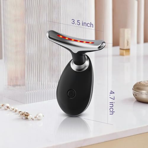Neck Face Massager, Face Sculpting Tool, 3 Modes and Vibration for Facial Massager for Double - Chin Wrinkle,Daily Home Use Black