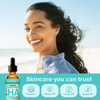 Double Size (4OZ) Hyaluronic Acid Serum for Face 3.5%, Hyaluronic Acid Moisturizer, Hydrating Serum for Face, Moisturizing Hyaluronic Acid Serum with Seaweed and Chamomile, Glow Face Serum for Women
